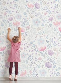 Hey, I found this really awesome Etsy listing at https://www.etsy.com/listing/802917176/whimsy-floral-watercolor-mural-wallpaper Toddler Girl Bedroom Wallpaper, Toddler Girl Wallpaper, Girls Wallpaper Bedroom, Nursery Butterfly, Whimsy Flowers, Toddler Nursery, Watercolor Mural, Girls Room Wallpaper, Pink And Purple Wallpaper