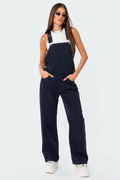 PRODUCT INFO Overalls Wide Leg Silver Hardwear Pockets Belt loops 100% Cotton Model wears size S Model height is 5'7 Item care: Wash with similar color Casual Everyday Overalls For Fall, Casual Everyday Fall Overalls, High Rise Cotton Overalls With Pockets, Everyday Cotton Overalls, Trendy Cotton Overalls For Everyday, Cotton Overalls For Everyday Fall Wear, Trendy High Rise Cotton Overalls, Trendy High-rise Cotton Overalls, Trendy Cotton Overalls For Workwear