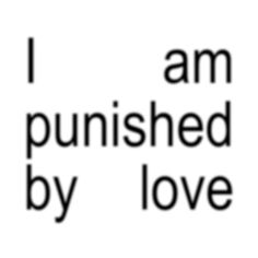 the words i am pushed by love written in black on a white background