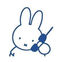 a blue bunny with a bow around its neck is holding something in it's hand