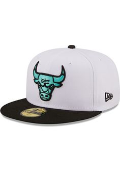 This Chicago Bulls White Fitted Hat features a front embroidered team logo on a structured crown with flat visor and fitted sizing. You'll be ready to show your Bulls pride with this Cap! Go Bulls! New Era Color Pack 59FIFTY, Front tonal embroidered team logo, Fashion-inspired colorways, Side New Era flag, Fitted sizing, Polyester, Wipe clean with cloth or cleaning kit, 4 White Baseball Cap For Fan Merchandise, White Flat Bill Fitted Hat For Sports Events, White Casual Baseball Cap For Fans, White Fitted Hat For Sports Events With Embroidered Logo, White Fitted Hat With Embroidered Logo For Sports Events, Casual White Baseball Cap For Fans, White Fitted Hat With Embroidered Logo For Sports, Collegiate White Hat With Flat Brim, Collegiate White Fitted Hat With Flat Bill