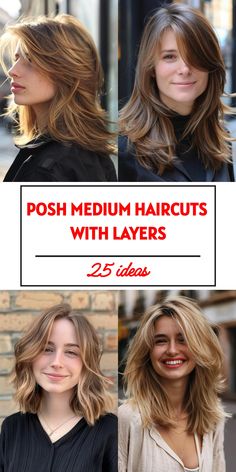 Discover the transformative power of layers with these 28 medium haircuts. Perfect for anyone looking to add depth and texture to their hair, these styles are modern and versatile. Messy Layers Medium Hair, Medium Haircuts, Medium Layered Haircuts, Layered Haircuts For Medium Hair, Bright Blonde, Haircuts For Medium Hair, Heart Face Shape, Long Faces