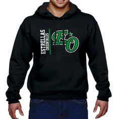 Dominican Baseball Team - Estrellas Orientales Vintage Design Hoodies Cotton Team Spirit Hoodie For Fan Merchandise, Black Casual Hoodie With Team Name, Casual Black Hoodie With Team Name, Black School Spirit Hoodie With Team Name, Black Fan Apparel Hoodie With Team Name, Black Hoodie With Team Name For Sports Events, Logo Print Hoodie For Fans, Black Hoodie With Team Logo For Sports Events, Cotton School Spirit Hoodie For Fans