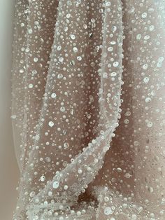 Champagne Sequin Fabric For Wedding, Champagne Sparkling Sequin Fabric For Wedding, Sparkling Champagne Sequin Fabric For Wedding, Elegant Sparkling Tulle Fabric For Wedding, Champagne Wedding Gown With Sparkling Details, Wedding Gown With Sequins And Tulle, Wedding Dress With Pearl Embroidery In Tulle, Wedding Dress With Pearl Embroidery And Tulle, Glamorous Sheer Wedding Gown