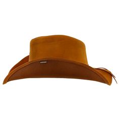 Genuine Leather; Shapeable Brim; 3 1/2" Shapeable Brim; Pinchfront Crown; Leather Band with Conchos Brown Felt Hat For Western-themed Fall Events, Brown Leather Fedora For Fall, Vintage Fall Felt Hat, Brown Leather Felt Hat For Fall, Retro Hats For Fall, Vintage Brown Hat Bands For Travel, Vintage Brown Hat Band For Travel, Leather Felt Hat For Western-themed Winter Events, Vintage Leather Hat Band For Fall