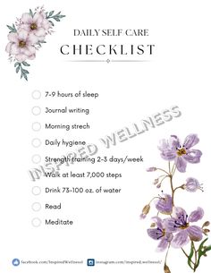 Who doesn't love checking items off their to-do list? Taking care of yourself should always take priority. Use this checklist to guide you through your day. Self Care Printable, Sleep Journal, Taking Care Of Yourself, Printable Checklist, Journal Writing, To Do, To Do List