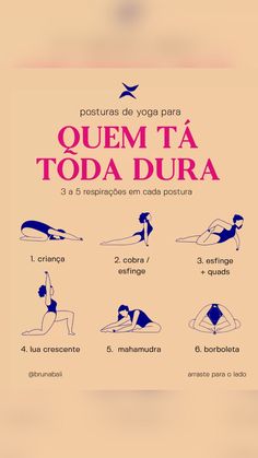 a woman doing yoga poses with the words quemita toda dura in spanish