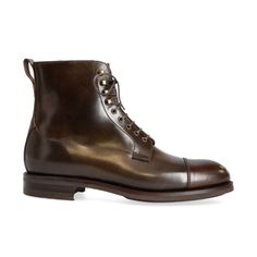 DRESS BOOTS IN SHELL CORDOVAN DARK COGNAC Shell Cordovan Shoes, Cordovan Shoes, Mens Dress Boots, Shades Of Burgundy, Leather Company, Exclusive Shoes, Dress Boots, Goodyear Welt, Shoes Outlet