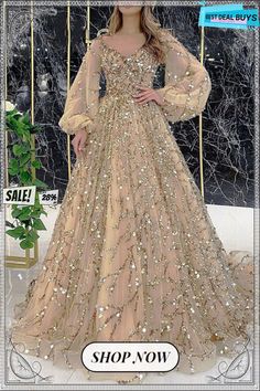 Celebrities Formal Patchwork Beading V Neck Evening Dress Dresses Long Sleeve Embroidered Prom Dress, Long Sleeve Embellished Dresses For Prom Season, Gold Embellished Long Sleeve Sequin Dress, Embellished V-neck Sequin Dress For Banquet, Long Sleeve Embroidered Party Evening Dress, Long Sleeve Embroidered Evening Dress For Party, Embroidered Long Sleeve Evening Dress For Party, Beaded Floor-length Banquet Dress, Spring Embellished Evening Dress For Banquet