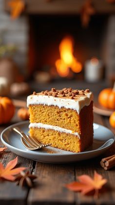 Pumpkin Spice Cake with Cream Cheese Frosting Creamy Pudding, Pumpkin Spice Cake, Pumpkin Pie Filling, Decadent Cakes, Easy Homemade Recipes, Spice Cake, Creamy Cheese, Bakery Recipes, Caramel Flavoring