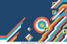 an abstract geometric background with colorful lines and shapes in the style of 80s's