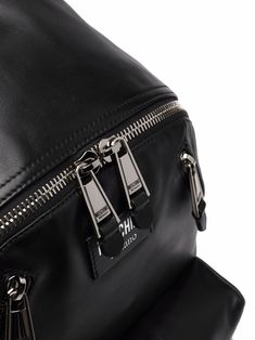 Moschino biker-style Backpack - Farfetch Pocket Top, Biker Style, Black Backpack, Men's Accessories, Moschino, Fashion Backpack, Calf Leather, Fashion Branding, Mens Accessories