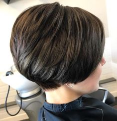 Longer Pixie, Short Brunette Hair, Stacked Bob, Chin Length, Short Hairstyles For Thick Hair, Best Short Haircuts, Short Bob Haircuts, Hair Shades, Pixie Haircuts