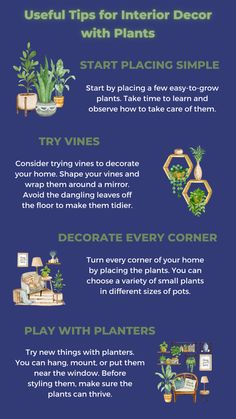 an info sheet describing how to decorate with plants