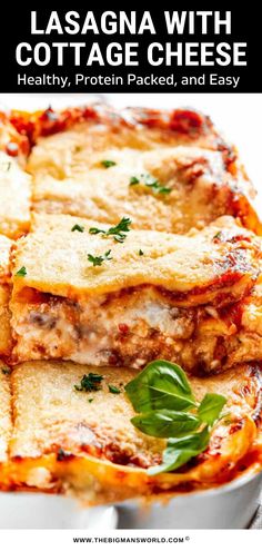 lasagna with cottage cheese is an easy and healthy dinner recipe that's ready in less than 30 minutes