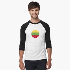 Lithuania Poster | Lithuania Sticker | Lithuania Flag by DesignTool | Redbubble Gay Pride Flag, Ukraine Flag, Athletic Looks, Flag Colors, Rainbow Stripes, Looks Vintage, Gay Pride, Orange And Purple, Cool T Shirts