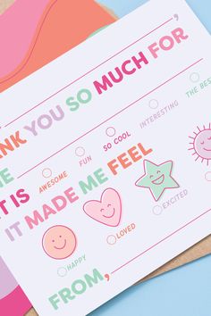 thank you so much for it's made me feel card