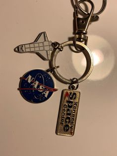 Vintage NASA Space Center Shuttle Appolo keychain key Backpack Accessories Keychain, Key Chains Ideas, Keychains Aesthetic, Nasa Space Center, Space Accessories, Vintage Nasa, Cool Keychains, Nasa Space, Space Center