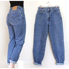 Vintage 80s 90s High Waist Stone Washed Levi's 512 Jeans - Medium Blue... ($36) ❤ liked on Polyvore featuring jeans, pants, bottoms, trousers, high-waisted boyfriend jeans, high-waisted jeans, high waisted boyfriend jeans, high rise boyfriend jeans and levi boyfriend jeans Levis Boyfriend Jeans, High Waisted Boyfriend Jeans, High Rise Boyfriend Jeans, High Waisted Jeans Vintage, Mom Jeans Outfit, Fashion 80s