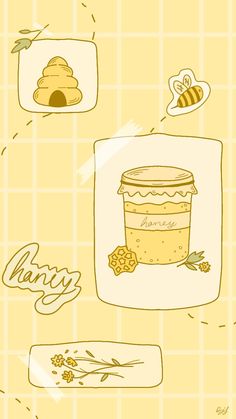 an image of some food on a yellow background