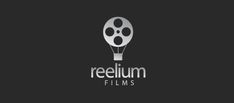 the logo for reelium films, which is designed to look like an old movie camera