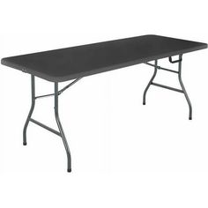 a black plastic table sitting on top of a white background