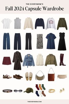 Fall Color Capsule Wardrobe, Budget Capsule Wardrobe Fall, Fall Capsule Wardrobe 2024 Mom, Interesting Capsule Wardrobe, Capsule Wardrobe Fall Winter 2024, Fall Lookbook 2024, 2024 Fall Wardrobe, Trend Autumn 2024, Cool Toned Fall Outfits