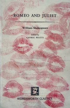 Aesthetic book of romeo and juliet with lipstick kisses covering it Romeo Ve Juliet, Printable Wall Collage, Seni Dan Kraf, Bedroom Wall Collage, Pink Posters, Picture Collage Wall