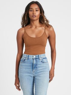 Fitted Camisole For Day Out, Affordable, Casual Fitted Camisole, Bra Friendly, Stretch Bra-friendly Camisole For Layering, Casual Modal Camisole With Built-in Bra, Casual Seamless V-neck Camisole, Camisole Outfit, Cute Country Outfits, Empower Women, Everyday Outfit