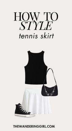 These are the best tennis skirt outfit ideas! Whether you're looking for black tennis skirt outfits, winter tennis skirt outfits, summer tennis skirt outfits, white tennis skirt outfits, casual tennis skirt outfits, fall tennis skirt outfits, pink tennis skirt outfits, and other tennis skirt outfit ideas, this post has all the inspo. Never wonder what to wear with tennis skirts again after you read this post! Tennis Skirt Outfit Ideas, Cute Tennis Skirt Outfits, Cute Tennis Skirt, Super Casual Outfits