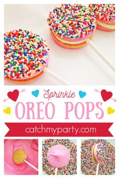 sprinkle oreo pops are the perfect treat for valentine's day or any special occasion