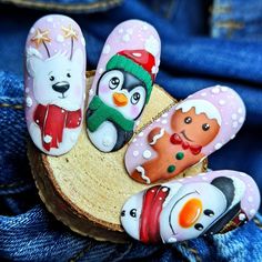 Christmas Nails Art Designs, Nail Art Natale, Nail Art Noel, Winter Nails Acrylic, Paws And Claws, Christmas Nail Designs, Xmas Nails, Christmas Nail Art, Nail Art Inspiration