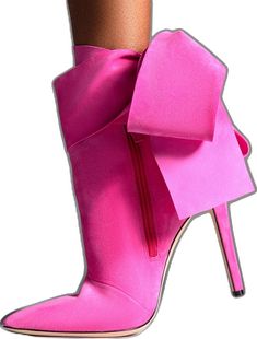 Chic Pink Heeled Boots With Round Toe, Chic Pink Heeled Boots With Pointed Toe, Chic Pink Pointed Toe Boots, Pink Heeled Boots With Reinforced Heel And Pointed Toe, Pink High Heeled Boots For Evening, Pink High Heel Boots For Evening, Pink Leather Evening Boots, Pink Pointed Toe Heeled Boots For Evening, Fitted Pink Leather Heeled Boots