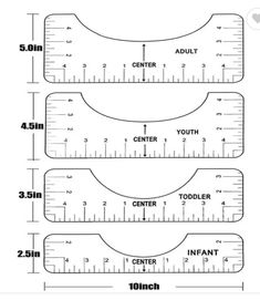 a ruler with the measurements for each child's height