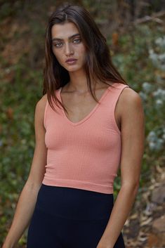 The perfect combination of Bra+Cami come together to create this amazing little tank that you'll wonder how you lived without! It is the perfect summer base layer to get away from your standard bra!! V-neck on one side and a rounded u-neck on the other with easy spaghetti straps, cropped length hits at the waist and double ribbed fabric keeps everything held in nice and neat. Wash gentle cold | hang dry or tumble low Out To Lunch, Weather Day, Boyfriend Style, Fine Line, U Neck, Blood Orange, Top Fabric, Ribbed Fabric, Base Layer