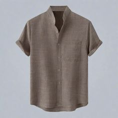 Breathable Comfort Meets Timeless Style Expertly crafted with a relaxed fit, this breathable linen blend shirt is perfect for any occasion. Here's why you'll love it: Cool Comfort: The linen blend fabric offers superior breathability, keeping you cool and comfortable all day long. Relaxed Fit for All-Day Ease: The comfortable, relaxed fit allows for a laid-back look without sacrificing style. Versatility You Crave: Dress it down with jeans for a casual day out, or elevate your look by pairing it Beige Linen Shirt With Pockets, Casual Short Sleeve Ramie Tops, Relaxed Fit Solid Linen Short Sleeve Shirt, Solid Color Linen Short Sleeve Shirt With Relaxed Fit, Solid Color Relaxed Fit Linen Short Sleeve Shirt, Flax Linen Shirt For Summer, Summer Linen Shirt In Flax Color, Casual Relax Fit Flax Shirt, Casual Summer Ramie Shirt