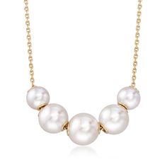 Pearls in Motion Akoya Cultured A+ Pearl Necklace in Yellow Gold - 18 Inches | Marshall Pierce & Co. Mikimoto Jewelry, Akoya Pearl Necklace, Cocktail Earrings, Pearl Jewelry Design, Designer Bracelets, Pearl Bracelets, Fine Jewelery, Cultured Pearl Necklace, Unique Nature