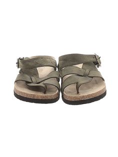 Cliffs by White Mountain Sandals Size: 5 1/2 Shoes - used. No Fabric Content | Cliffs by White Mountain Sandals: Green Shoes - Size 5 1/2 Casual Sandals With Buckle Closure And Toe Post, Casual Toe Post Sandals With Buckle, Casual Toe Post Sandals With Buckle Closure, Casual Toe Post Footbed Sandals With Buckle Closure, Casual Toe Post Footbed Sandals With Buckle, Casual Slip-on Footbed Sandals With Heel Loop, Green Sandals, White Mountain, Green Shoes