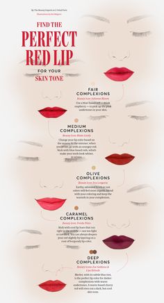 How to find the perfect red lip for your skin tone - AOL Olive Complexion, Perfect Red Lipstick, Perfect Red Lips, Lipstick For Fair Skin, Fair Complexion, Pink Lip Gloss, Red Lip