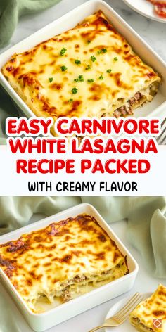 an easy casserole with white lasagna and creamy flavor