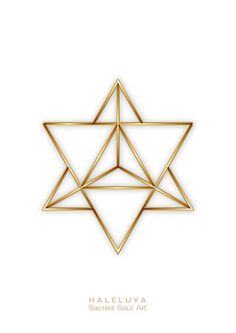 the golden star of david on white background with text haleluya sacred soul art