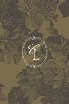 the letter f is surrounded by flowers on a brown and black background with white lettering