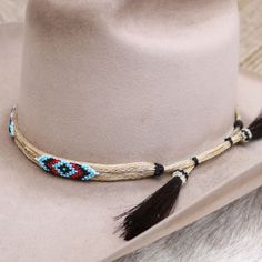 Horsehair Beaded Hat Band - Cheval – Willow Lane Hat Co. Beaded Hat Bands, Hat Bands, Beaded Hat, Horse Hair, Hat Band, Ecuador, Bead Work, Tassels, Hand Wash