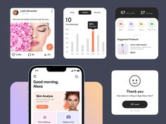 the app is designed to look like an application for skin care