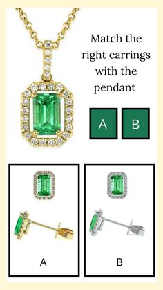 Which earring is better? A or B? Comment below. #jewelryearrings #emeraldenvy #emeraldstone #cuteearringsstuds Emerald Stone