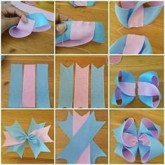 step by step instructions on how to make paper bows