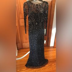 Gorgeous Adrianna Papell Beaded Midnight Blue Gown, Never Worn, Brand New, Beaded, Dark Navy, Us Size 2 Midnight Blue Gown, Adrianna Papell Dresses, Adrianna Papell, Dark Navy, Midnight Blue, Gorgeous Dresses, Wedding Dresses, Womens Dresses, Women Shopping