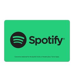 With Spotify, its easy to find the right music for every moment on your phone, your computer, your tablet and more. There are millions of tracks on Spotify. So, whether you?re working out, partying or relaxing, the right music is always at your fingertips. Choose what you want to listen to, or let Spotify surprise you. You can also browse through the music collections of friends, artists and celebrities, or create a radio station and just sit back. What?s on Spotify? Music There are millions of Spotify Subscription, Spotify Play, Spotify Gift Card, Spotify Gift, Fan Card, Playstation Store, Xmas Wishlist, Apple Gift Card, Apple Gifts