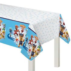 the paw patrol table cover is shown