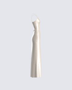 A satin dress crafted by the gods 😍 Show off those enchanting curves in the classiest way possible 🦋 Satin Dress Outfit, Ivory Satin Dress, Simple White Dress, Prom Looks, Grad Dresses, Dress Crafts, Fashion Fits, Satin Dress, Event Dresses